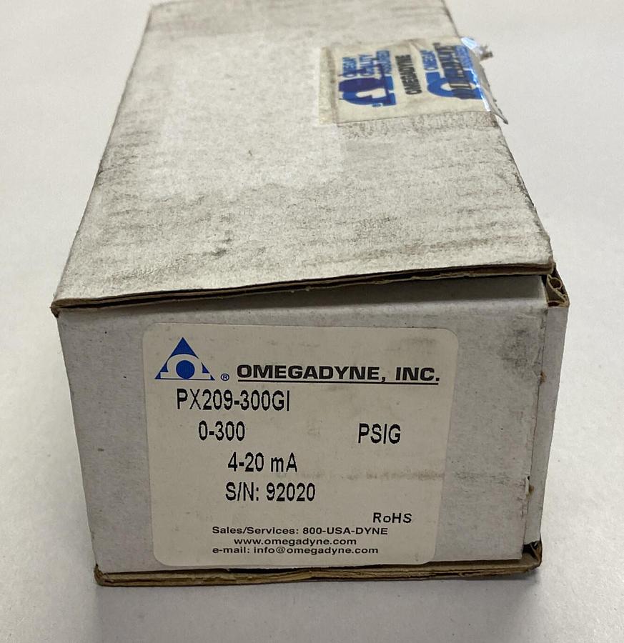 Used OMEGA,PX209-300GI,PRESSURE TRANSDUCER 0-300PSI NEW