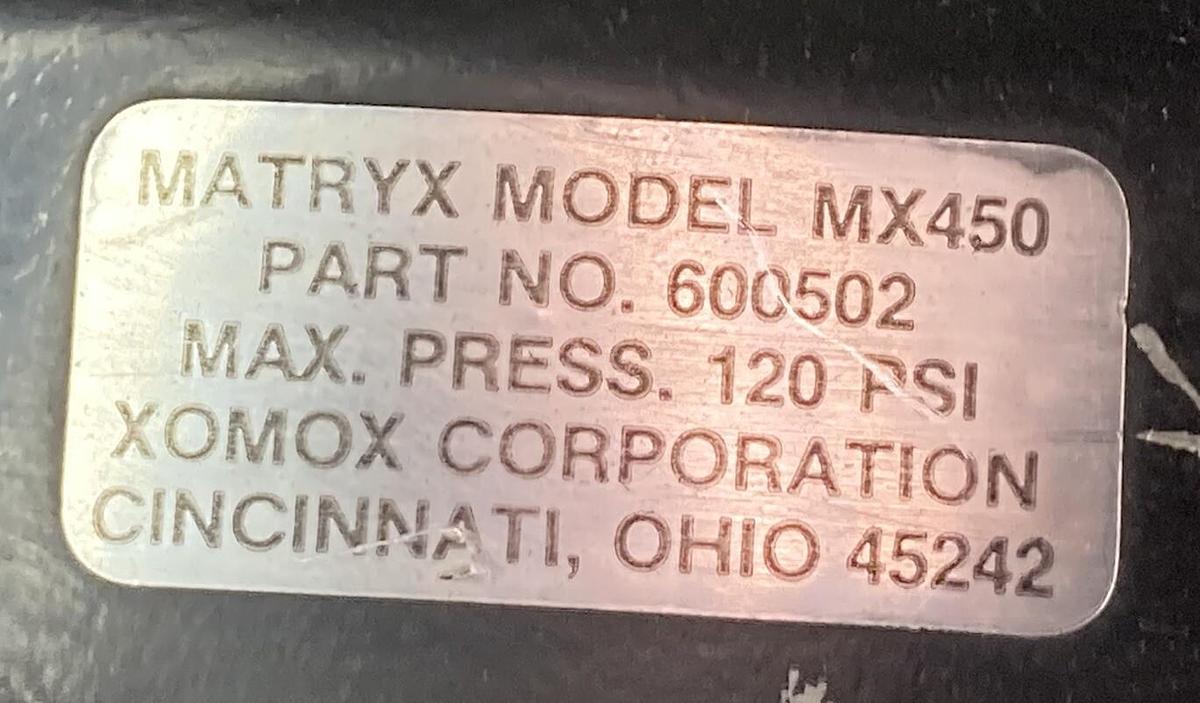 Used XOMOX Corp,Matryx MX450,Actuator Vane P/N 600502