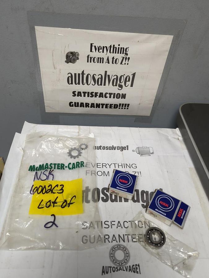 NSK,6002C3,DEEP GROOVE BALL BEARINGS LOT OF 2 NOS