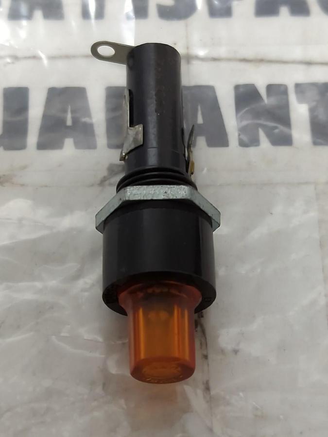 COOPER BUSSMANN,HKA,INCANDESENT AMBER OCTAGON PANEL MOUNT FUSE HOLDERS LOT OF 11