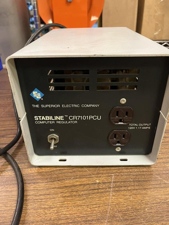 Used SUPERIOR STABILINE,CR7101PCU,AUTOMATIC VOLTAGE REGULATOR 120V 1PH