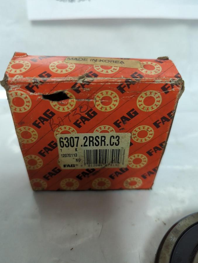FAG,6307 2RSR C3,RUBBER SEALED BALL BEARING NOS