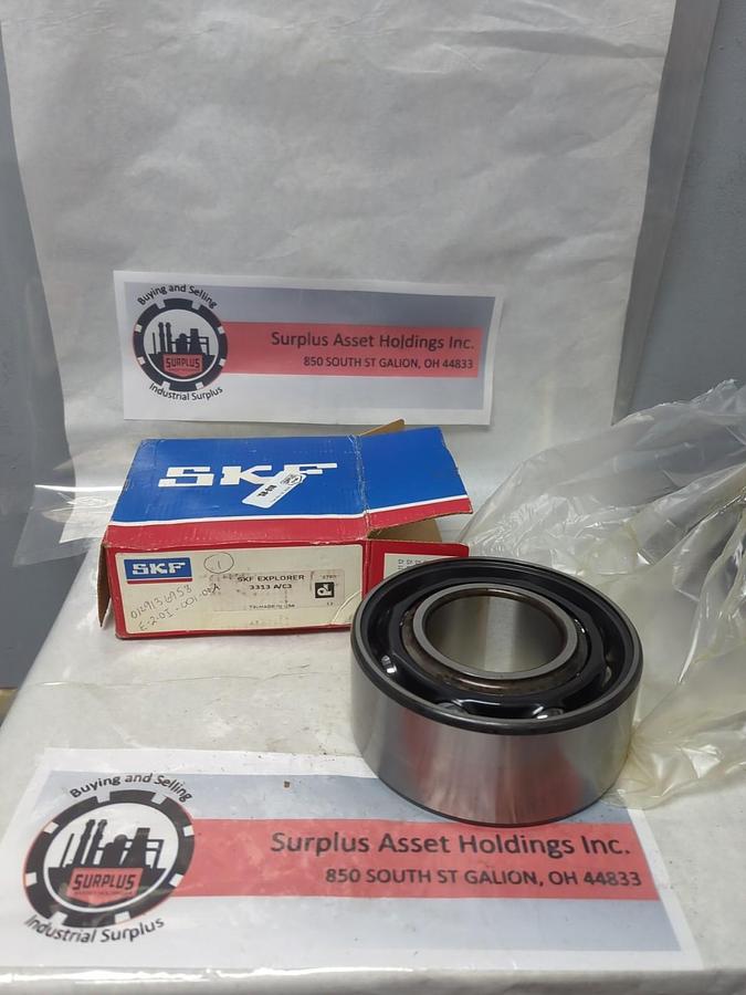 SKF,3313 A/C3,DOUBLE ROW ANGULAR CONTACT BEARING NOS