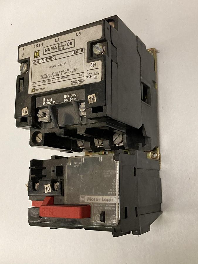Used Square D,8536SAO12H20S,Starter Ser B 50/60Hz