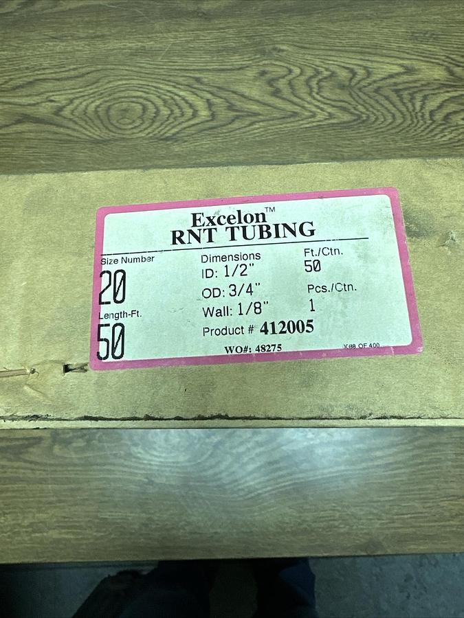 Used Excelon,1/2"x3/4"x1/8",RNT PVC Tubing 50'