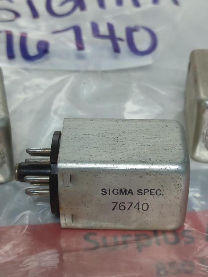 Used SIGMA,76740,PLUG IN RELAY 8-PIN LOT OF 3 PRE-OWNED