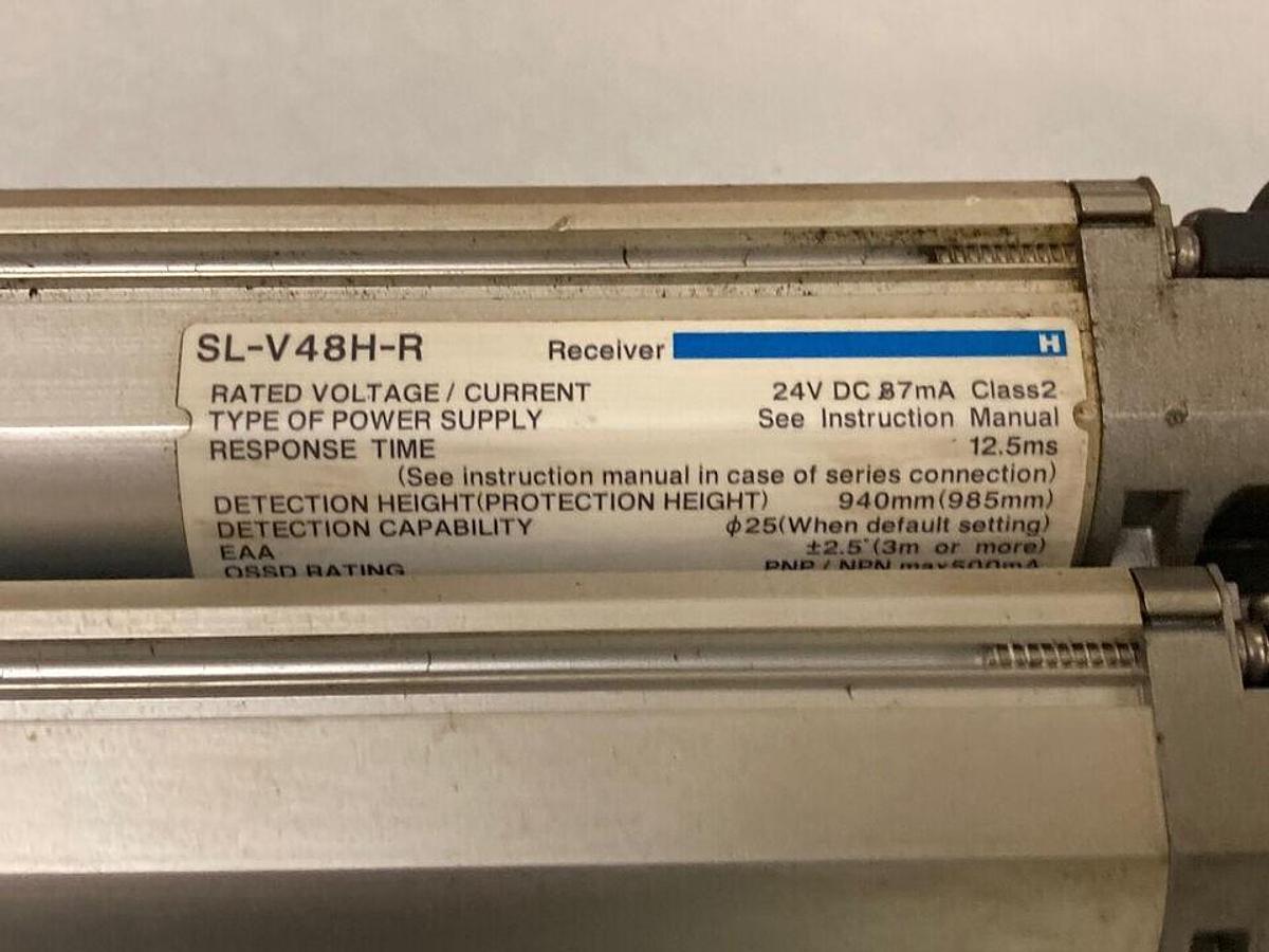 Used Keyence Sensor,SL-V48H-T / SL-V48H-R,Light Curtain Transmitter with Receive 940M