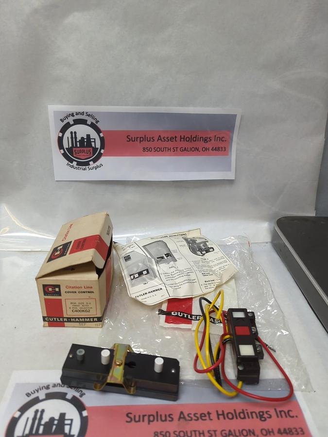 CUTLER-HAMMER,C400KG2,COVER CONTROL HAND-AUTO 2-POS SELECTOR FOR SIZE 0-4 NOS