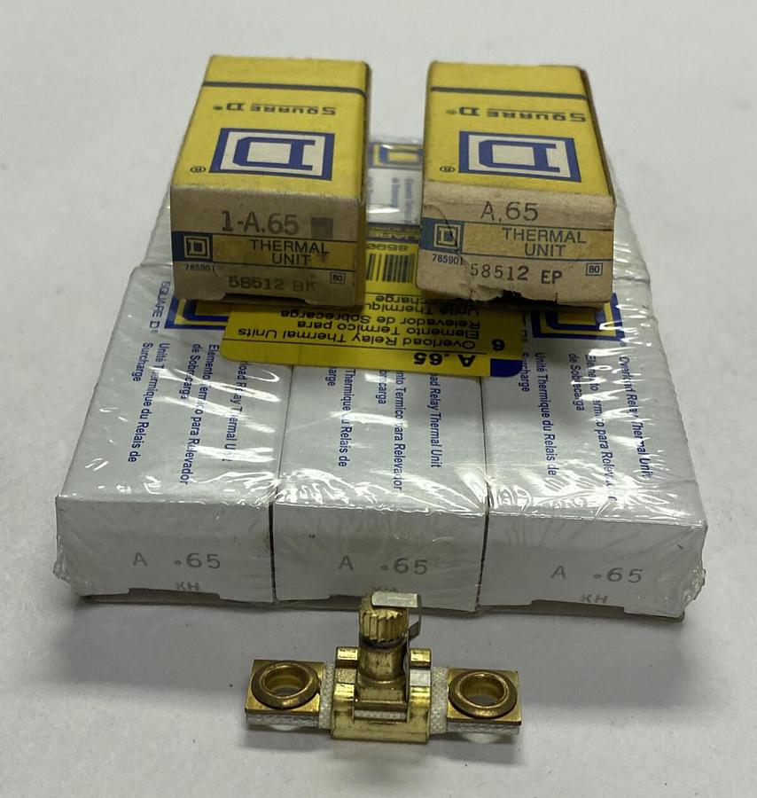 SQUARE D,A.65,OVERLOAD RELAY THERMAL UNIT LOT OF 8 NEW
