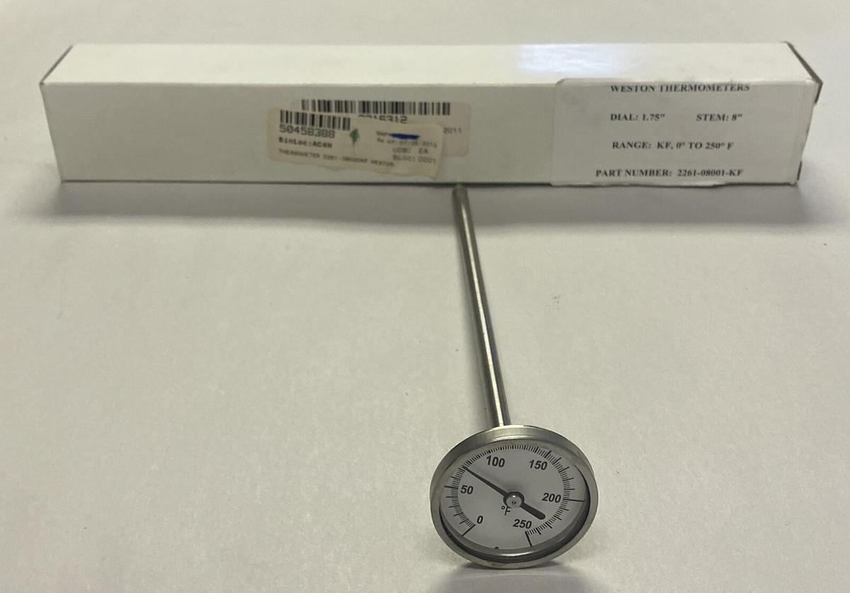WESTON THERMOMETERS,2261-08001-KF, THERMOMETER 0-250F NEW