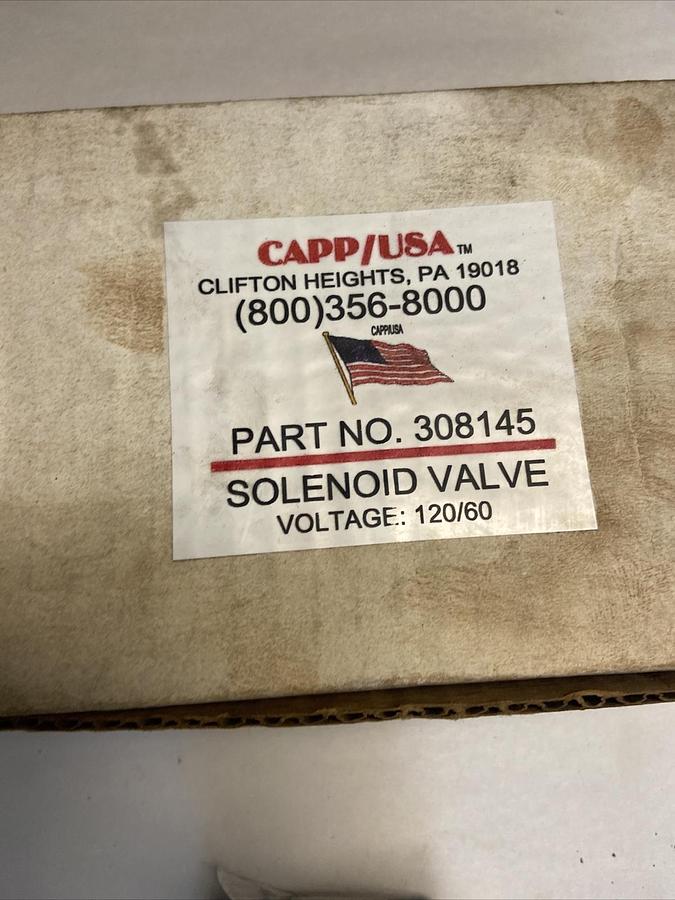 Used Capp USA,308145,Valve Solenoid 120/60V 1/16 ORIF 1000PSI