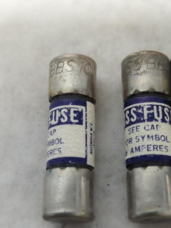 COOPER BUSSMANN,BBS 10,BUSS 10 AMP FUSE LOT OF 8 NOS