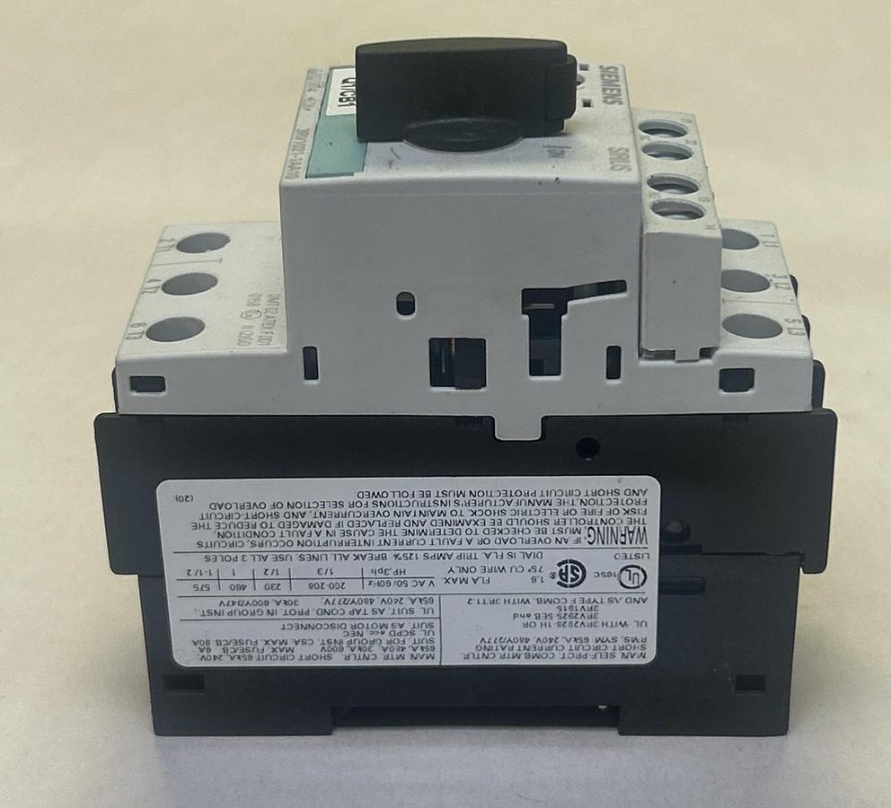 Used SIEMENS,3RV1021-1AA10,MOTOR STARTER