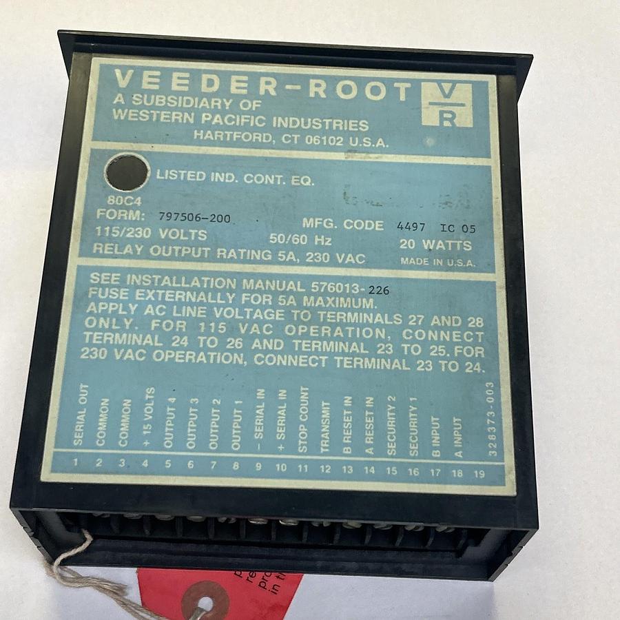 Used VEEDER ROOT,797506-200,DIGITAL COUNTER