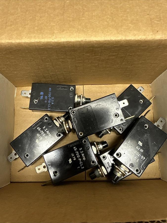 Used ETA,45-700-P-CL2,3.2Amp Circuit Breaker LOT of 7