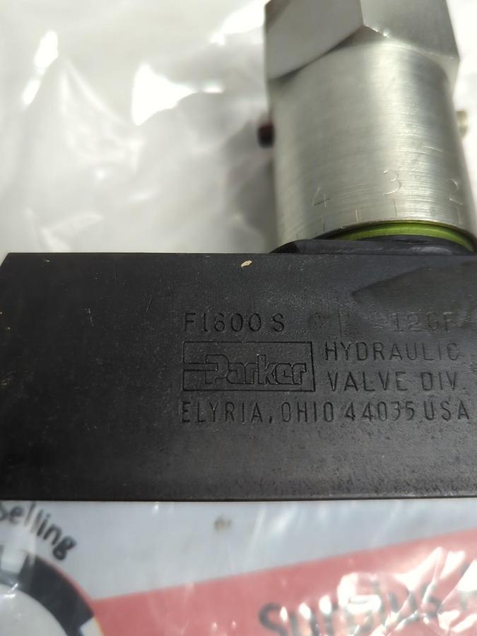 Used PARKER,F1600S,HYDRAULIC FLOW VALVE PRE-OWNED