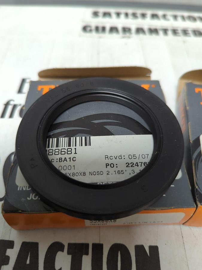 TIMKEN,55X80X8,OIL SEALS 2.165  X 3.161  LOT OF 2 NOS