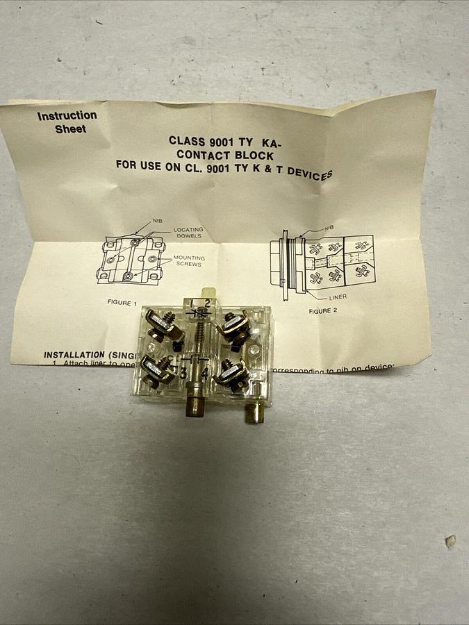 Used Square D,9001 KA-1,Series G Contact Block