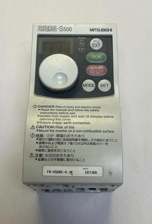 Used MITSUBISHI,FR-S520E-0.2K,INVERTER DRIVE