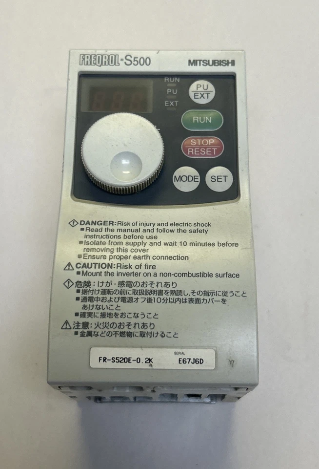 Used MITSUBISHI,FR-S520E-0.2K,INVERTER DRIVE