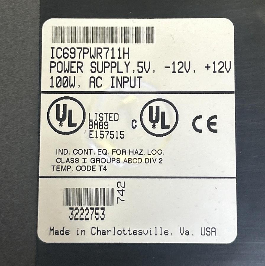 Used GE FANUC,IC697PWR711H,POWER SUPPLY