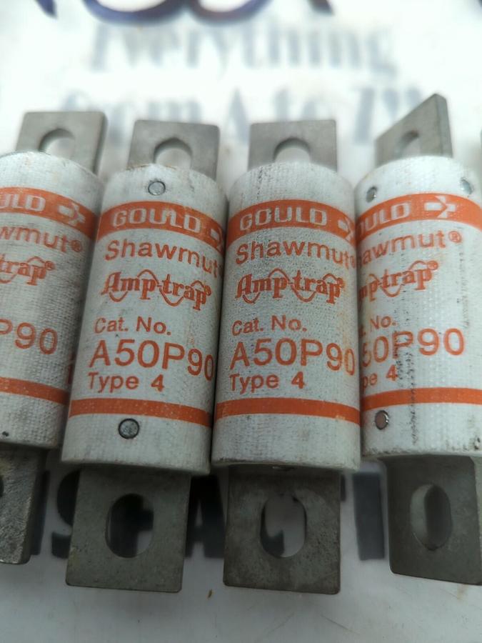 GOULD SHAWMUT,A50P90,AMP-TRAP FUSES LOT OF 8 NOS