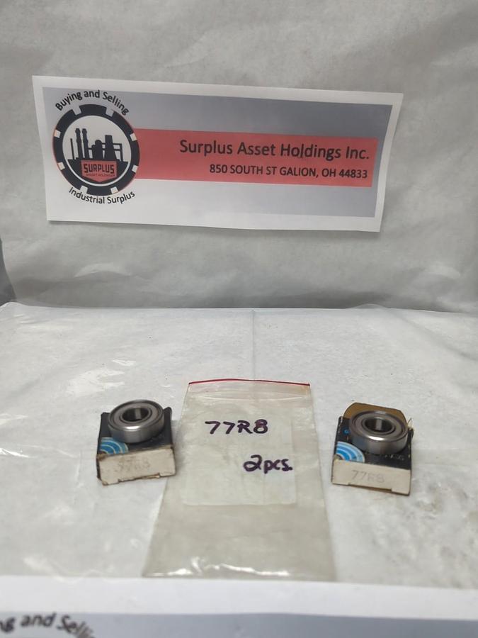 GENERAL BEARING,77R8,DEEP GROOVE BALL BEARING LOT OF 2 NOS