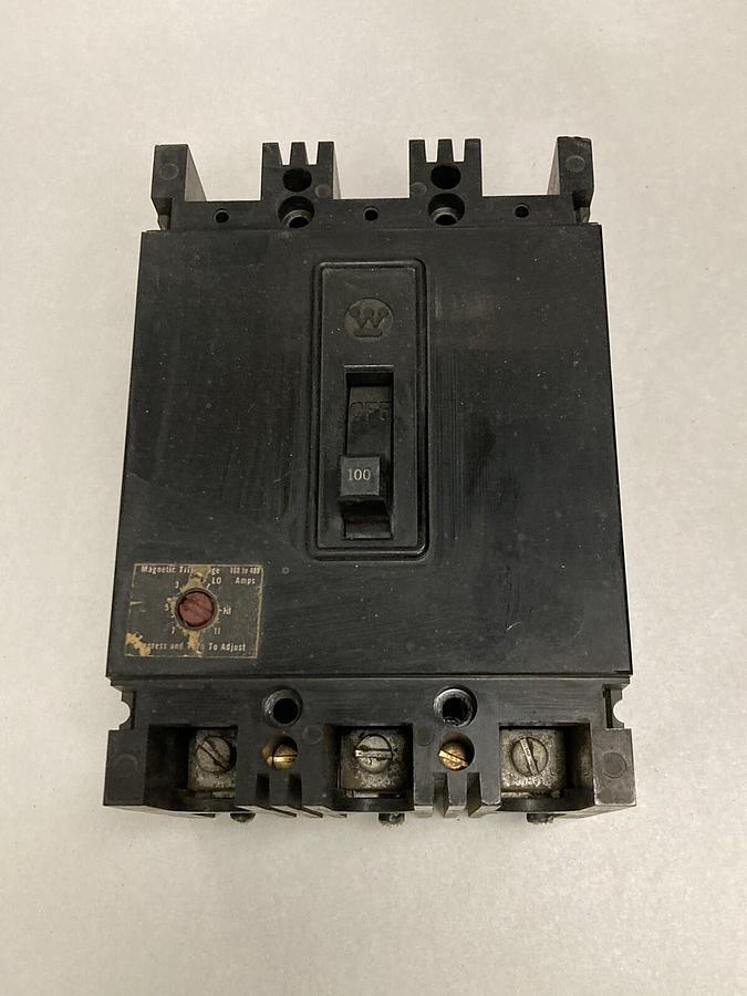 Used Westinghouse,48-E-8744,3-Pole Circuit Breaker, 100AMP 600VAC