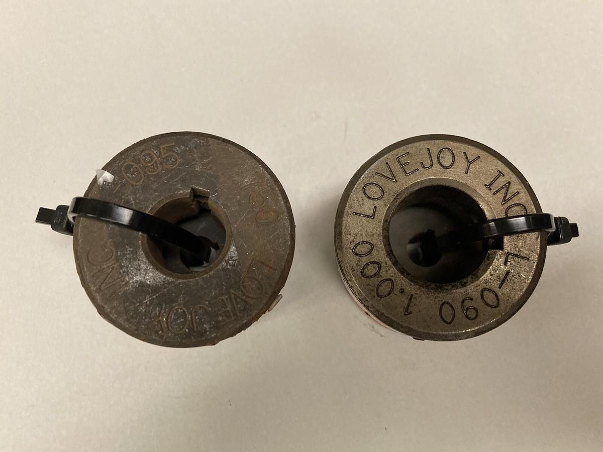 Used Lovejoy,L-095,Jaw Type Coupling Hub Lot of 2