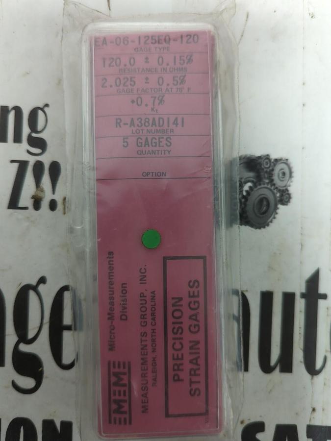 MICRO-MEASUREMENTS,EA-06-125EQ-120, PRECISION STRAIN GAUGES 5 PK NOS