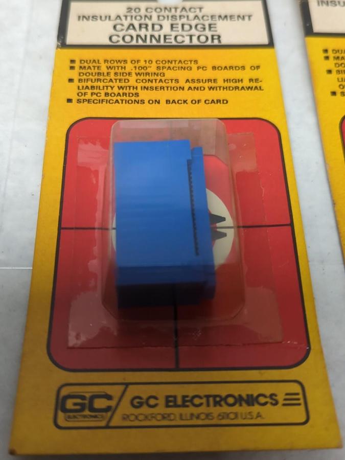 GC ELECTRONICS,41-942,20 CONTACT INSULATION DISPLACEMENT CARD EDGE CONN LOT OF 2