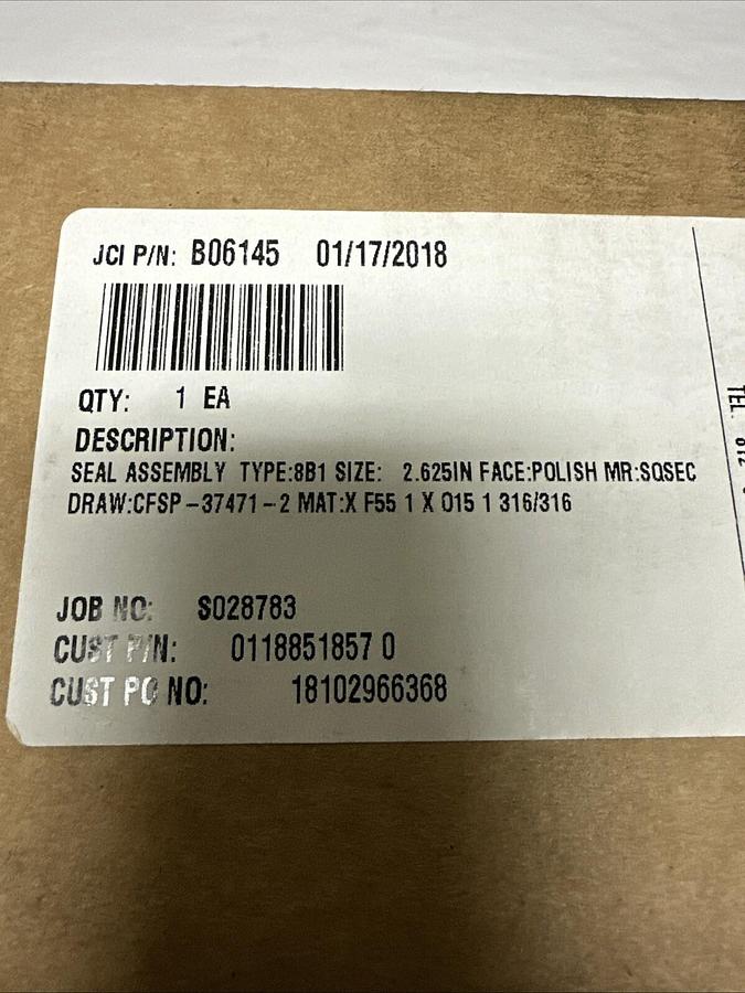 Used John Crane,B06145,Seal Assembly Kit 2.625"