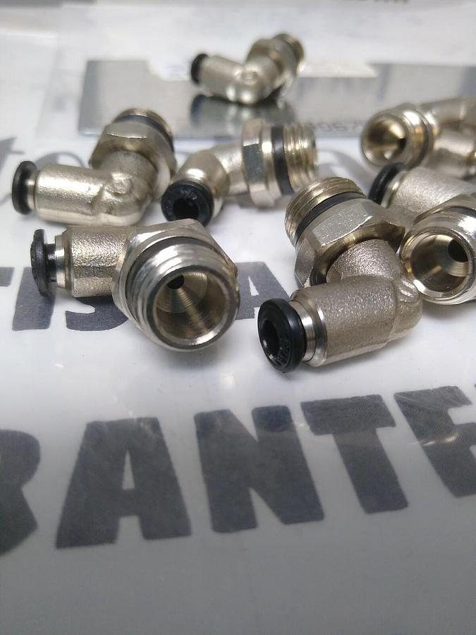 UNBRANDED,617620,TUBE SWIVEL ELBOW 4MM OD 1/4" UNI NICKLE PLATED BRASS LOT OF 14