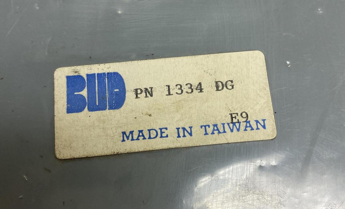Used BUD INDUSTRIES,PN-1334-DG,ENCLOSURE JUNCTION BOX NOS
