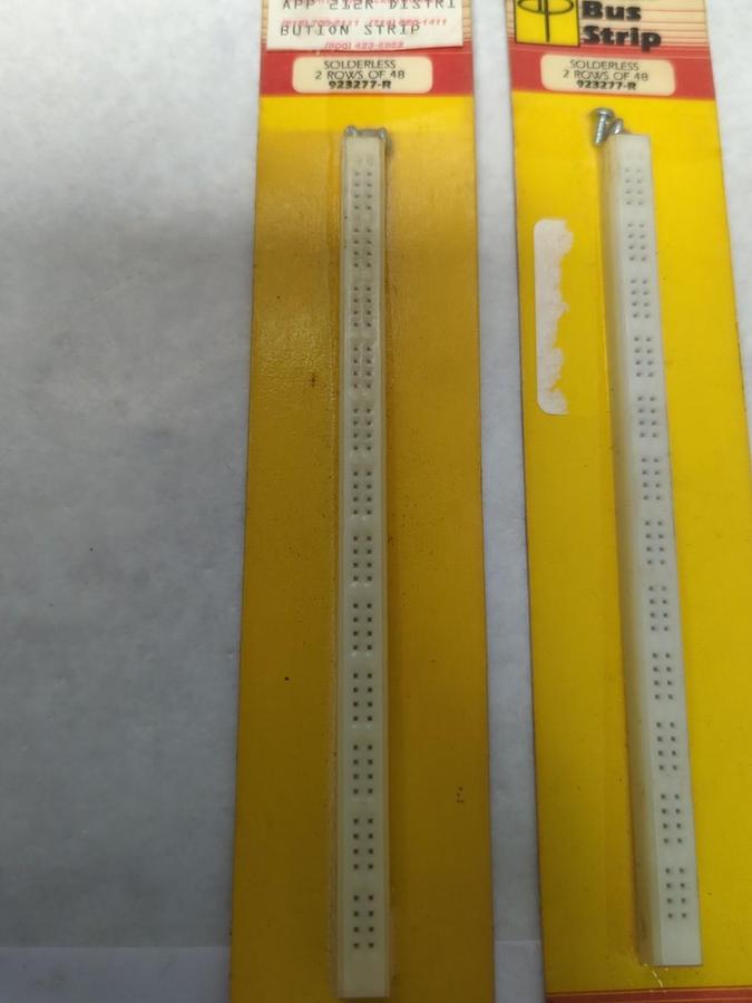AP PRODUCTS,923277-R,SOLDERLESS BUTTON STRIP 2 ROWS 0F 48 LOT OF 2 NOS