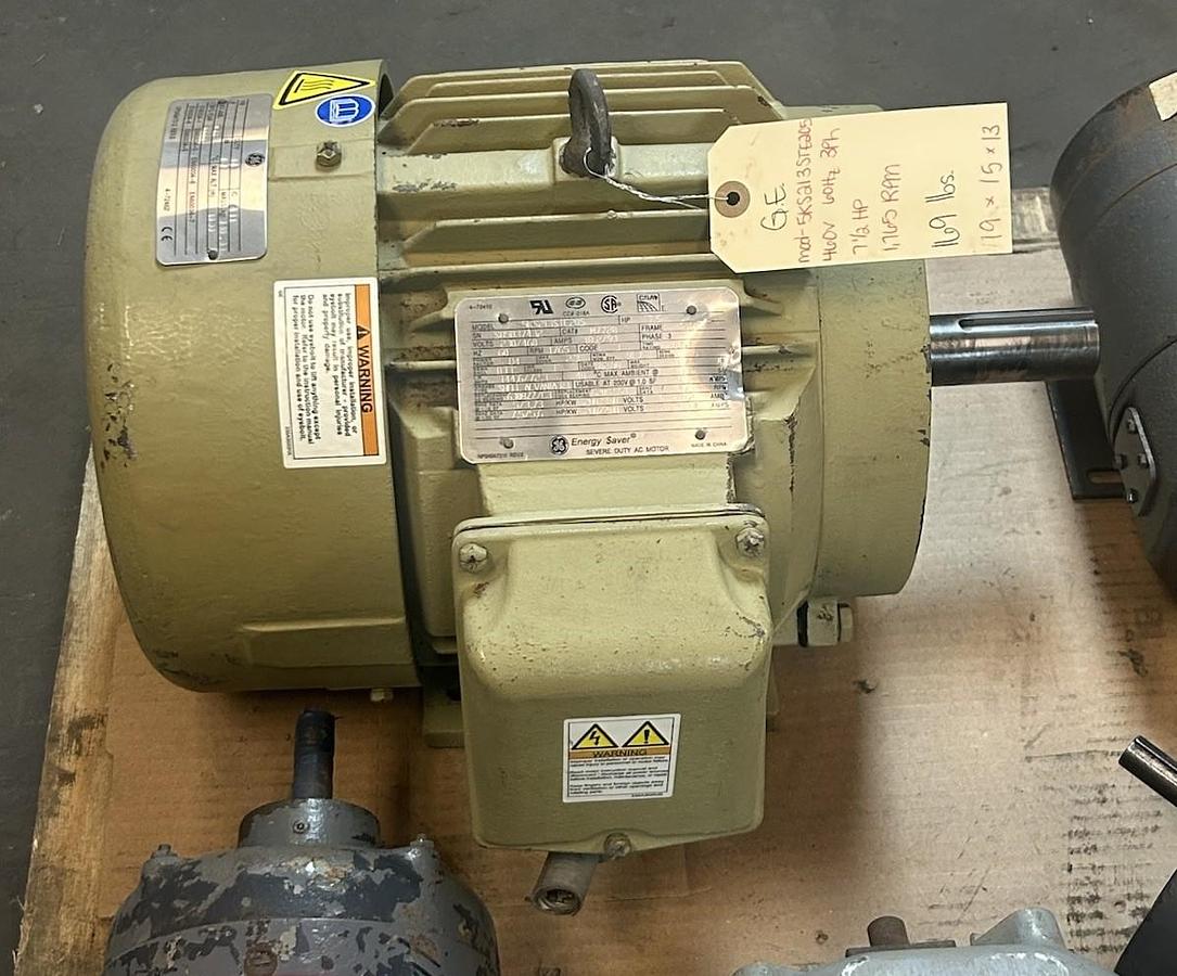 Used GE,5KS213STE205,AC MOTOR 7.5HP 230/460V 1765RPM 3PH 213T FRAME