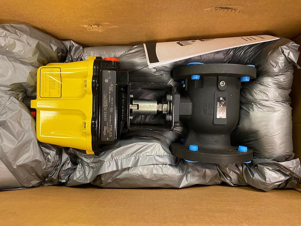 Used FLOWSERVE,E5146T150-R6,SERIES 75 ACTUATOR VALVE 3 INCH WCB 150