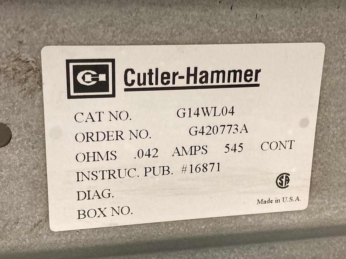 Used General Electric,G14WL04,Punched Steel Grid Resistor 0.042OHMS 545V