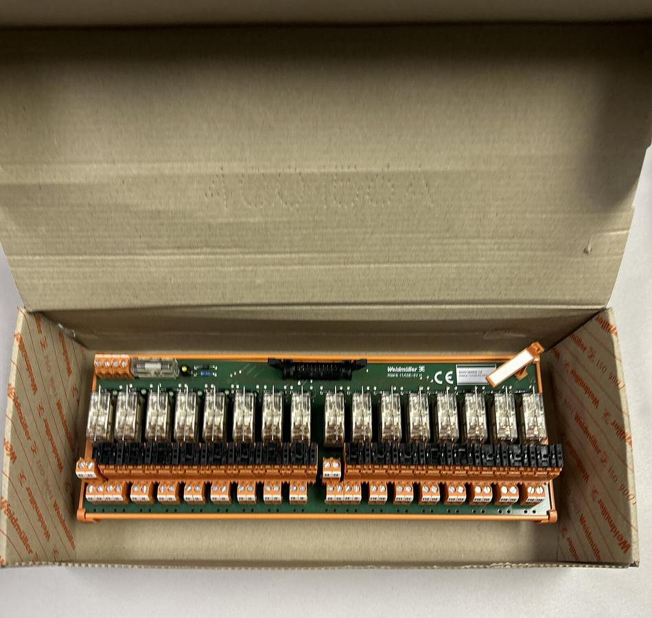 Used WEIDMULLER,9445180000 RSM16 1T/CDE-EV 24V-H/V,RELAY BOARD NEW