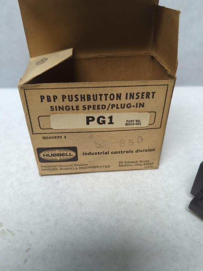 HUBBELL PG1,PBP PUSHBUTTON INSERT NOS