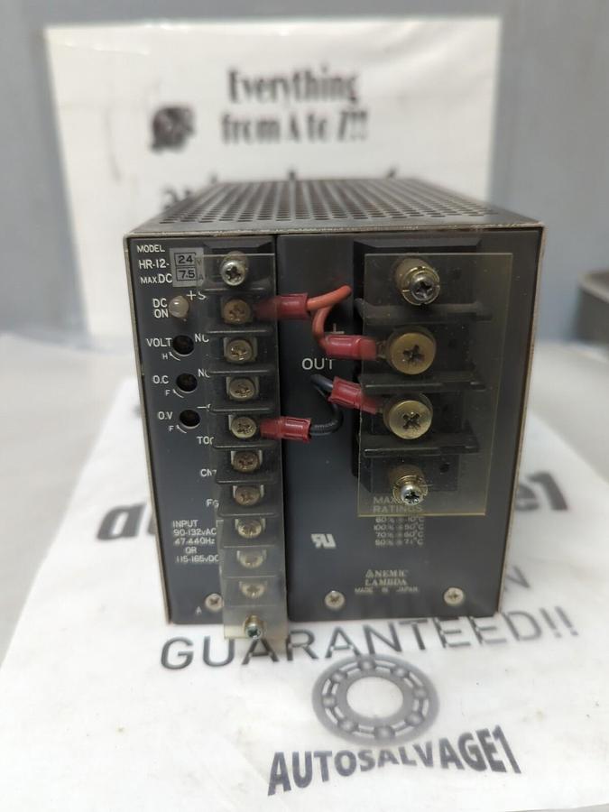 NEMIC LAMBDA,HR-12,POWER SUPPLY 24V 7.5A NOS