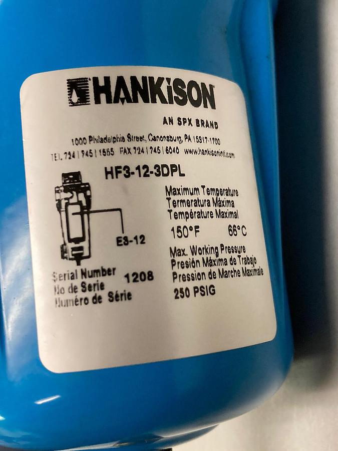 Used Hankison,HF3 12 3DPL,Oil Removal Filter