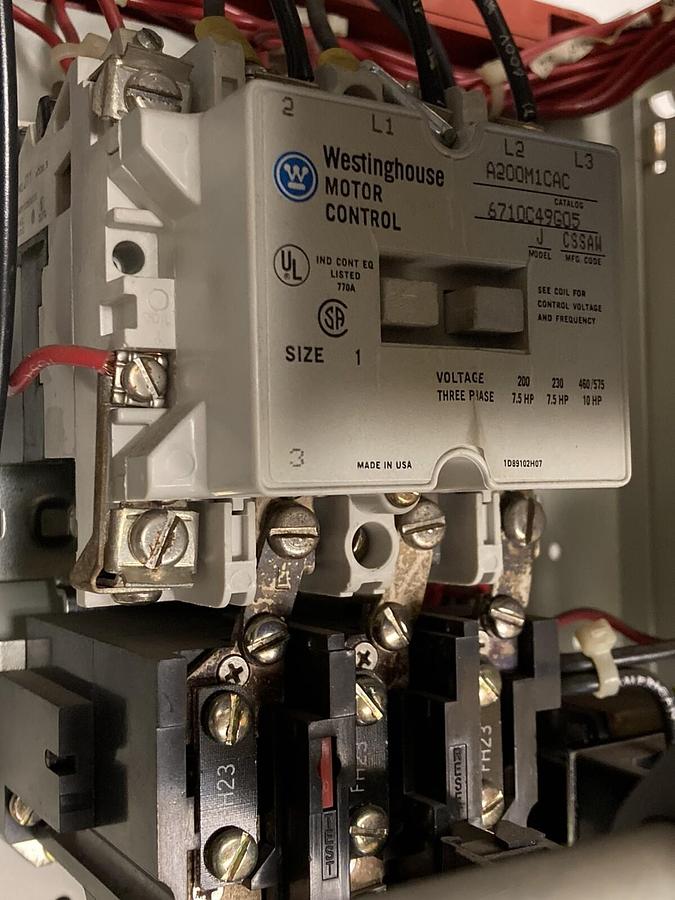 Used Westinghouse,Size 1 MCC 12 INCH Starter Bucket 3 Amps