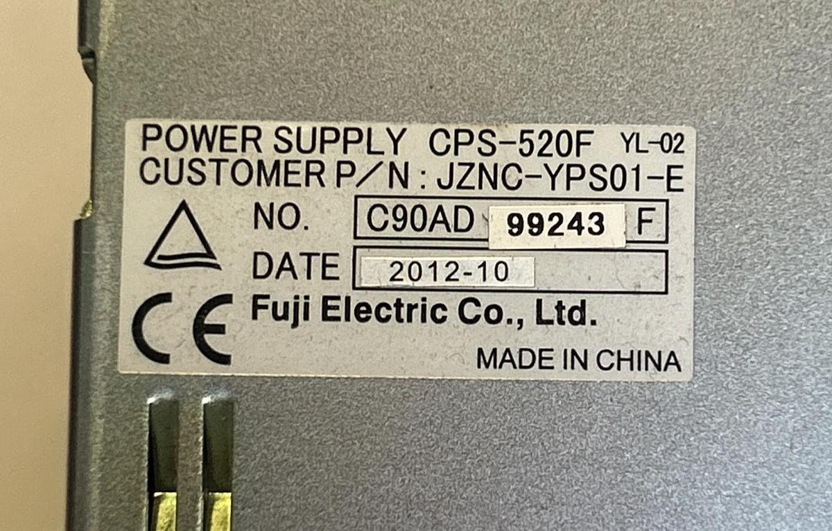 Used YASKAWA ELECTRIC,JZNC-YPS01-E,POWER SUPPLY