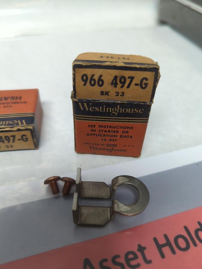 WESTINGHOUSE,966 497-G,OVERLOAD THERMAL HEATER RELAY LOT OF 2 NOS