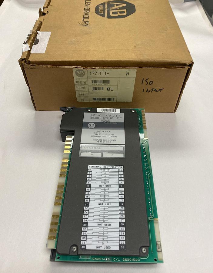 Allen-Bradley,1771-ID16,Ser A Isolated 120V Ac Input Module NOS