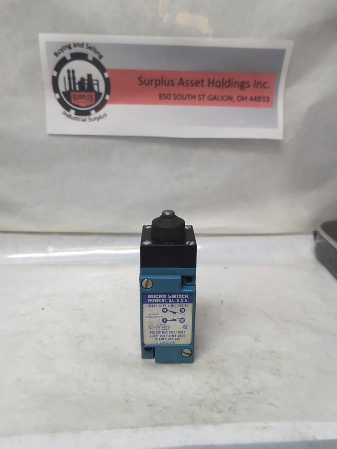 Used HONEYWELL/MICRO SWITCH,LSC1A,HEAVY DUTY LIMIT SWITCH 10 AMP 600 VAC PRE-OWNED