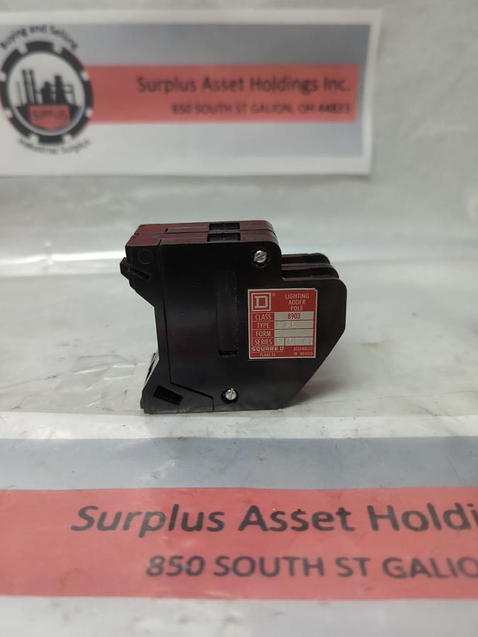 Used Square D,8903-L3L,Lighting Contactor Adder Pole Ser B 8903L3L Type L3L Pre-owned