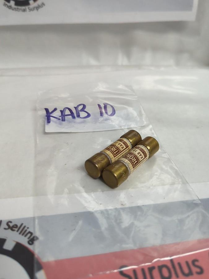 Used COOPER BUSSMANN,KAB-10,TRON 10 AMP FUSE LOT OF 2 PRE-OWNED
