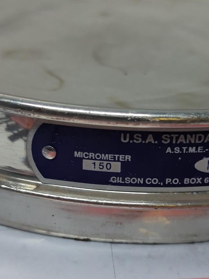 Used USA STANDARD,NO.100,TEST SIEVE 150UM INCHES ..0059 ASTM E-11 SPEC PRE-OWNED